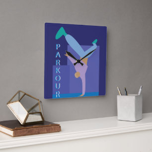 Reloj Cuadrado Parkour