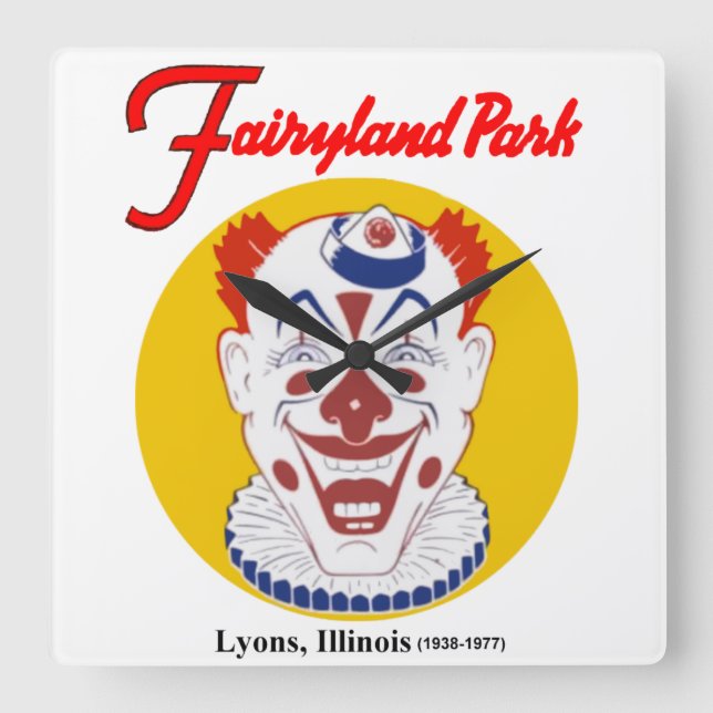 Reloj Cuadrado Parque de atracciones Fairyland, Lyons, IL (1938-1 (Anverso)