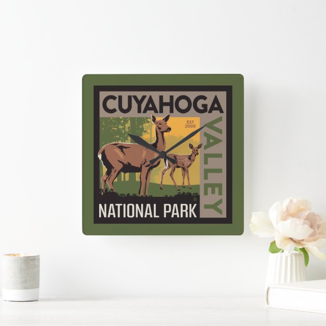 Reloj Cuadrado Parque nacional del Valle de Cuyahoga | Ohio (Hogar)
