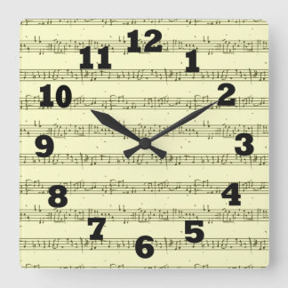 Reloj Cuadrado Partitura