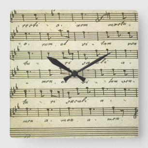 Reloj Cuadrado Partituras antiguas, partitura musical antigua 181