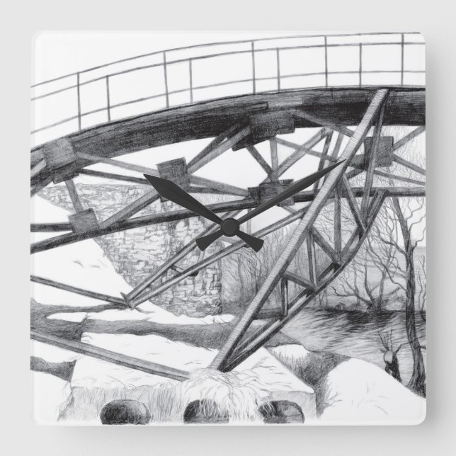 Reloj Cuadrado Pasarela antigua (Anverso)