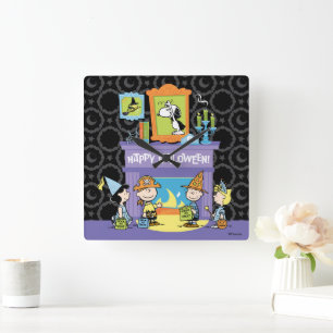 Reloj Cuadrado Pasillos Embrujados de Maniotas Halloween