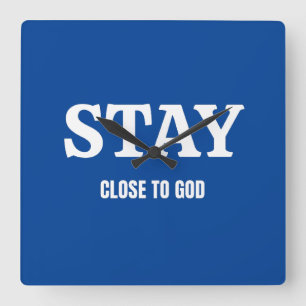 Reloj Cuadrado "Pasos Fieles, Guía Divina" espiritual adorable