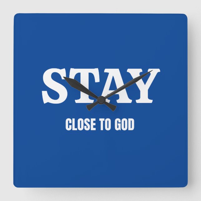 Reloj Cuadrado "pasos fieles, guía divina" espiritual lindo (Anverso)