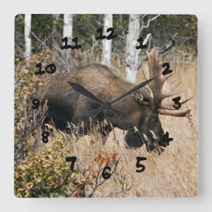 Reloj Cuadrado Pasto de los alces de Bull