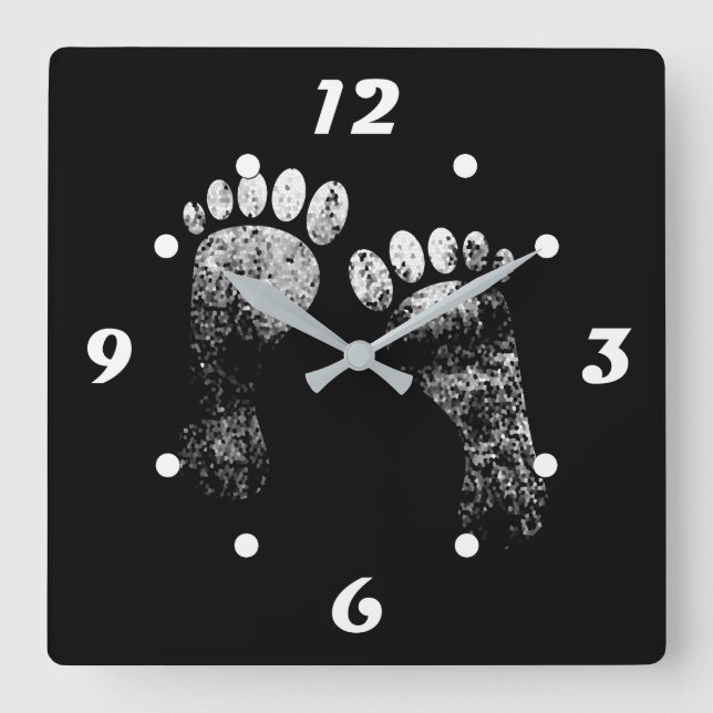 Reloj Cuadrado Patas favoritas (Anverso)