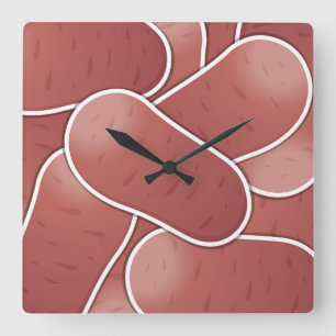 Reloj Cuadrado Patata rosa funky