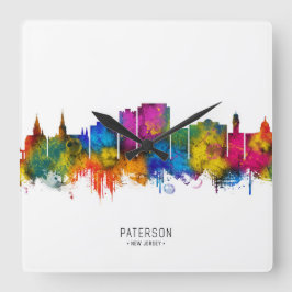 Reloj Cuadrado Paterson New Jersey Skyline