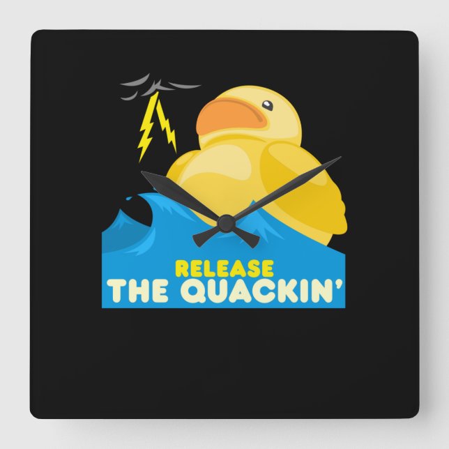 Reloj Cuadrado Pato de goma (Anverso)