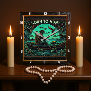 Reloj Cuadrado Patos en la niebla