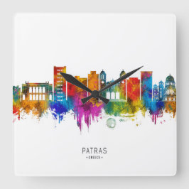 Reloj Cuadrado Patras Grecia horizonte