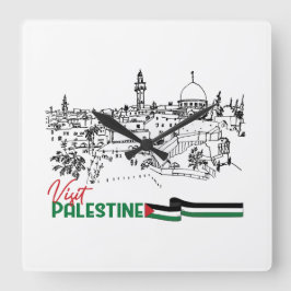 Reloj Cuadrado Patrimonio y esperanza palestinos