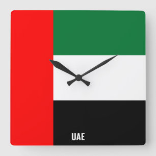 Reloj Cuadrado Patriota de Bandera Nacional de los EAU