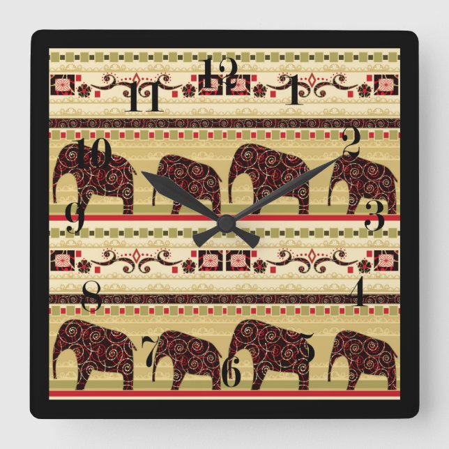 Reloj Cuadrado Patrocinio africano (Anverso)