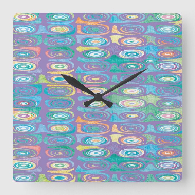 Reloj Cuadrado Patrón 2 (Anverso)