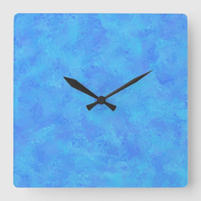 Reloj Cuadrado Patrón abstracto azul (Anverso)