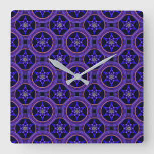 Reloj Cuadrado Patrón abstracto boho elegante floral moderno #505