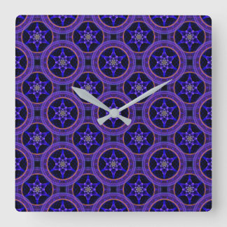 Reloj Cuadrado Patrón abstracto boho elegante floral moderno #505