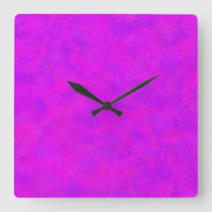 Reloj Cuadrado Patrón abstracto rosa púrpura