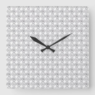 Reloj Cuadrado Patrón celta de doble espiral