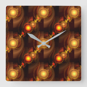 Reloj Cuadrado Patrón de arte abstracto boho elegante moderno dor