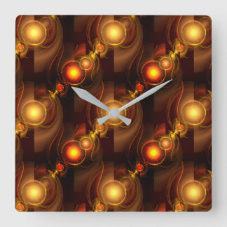 Reloj Cuadrado Patrón de arte abstracto boho elegante moderno dor
