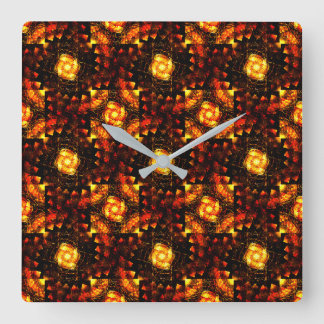 Reloj Cuadrado Patrón de arte abstracto boho elegante moderno dor