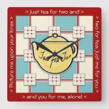 Patrón de cocina de los años 40 con tetera amarill