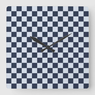 Reloj Cuadrado Patrón de cuadros de lavado de mezclilla