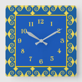 Reloj Cuadrado Patrón de diamante curo