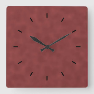 Reloj Cuadrado Patrón de fondo en tonos de rojo oscuro.