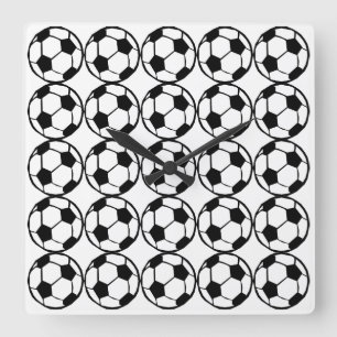 Reloj Cuadrado Patrón de fútbol