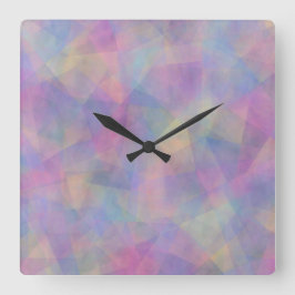 Reloj Cuadrado Patrón de ilusión abstracta colorida
