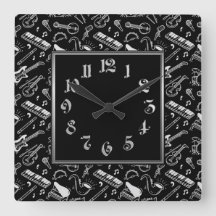 Patrón de instrumentos en blanco y negro