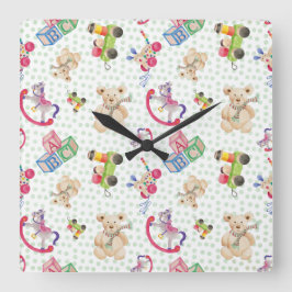 Reloj Cuadrado Patrón de juguetes para niños