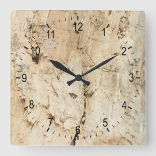 Reloj Cuadrado patrón de madera
