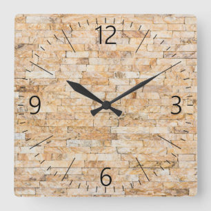 Reloj Cuadrado Patrón de piedras