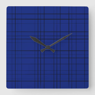 Reloj Cuadrado Patrón de platillos azules