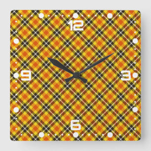 Reloj Cuadrado Patrón de textura de plástico rojo amarillo-57577