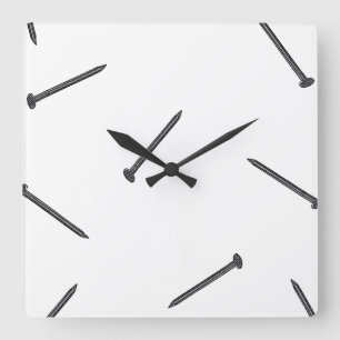 Reloj Cuadrado patrón de uñas