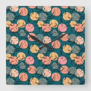 Reloj Cuadrado Patrón de yoga   Patrón sin fisuras de yoga 23