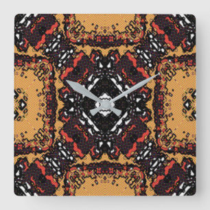 Reloj Cuadrado Patrón del viejo mundo de la maraña de oro clásica