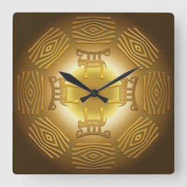 Reloj Cuadrado Patrón étnico tribal africano