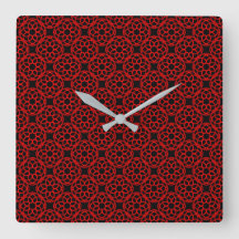 Patrón geométrico sin fisuras rojo y negro