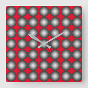 Reloj Cuadrado Patrón moderno de puntos de polka