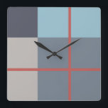 Reloj Cuadrado Patrón rojo del Naranja de las semillas de algodón<br><div class="desc">cultivable</div>