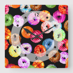 Reloj Cuadrado Patrón sin fisuras + tu trasero. e ideas