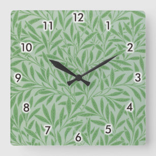 Reloj Cuadrado Patrón Willow, William Morris