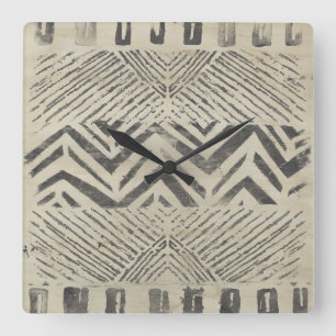 Reloj Cuadrado Pattern Bazaar - Geometric Shapes